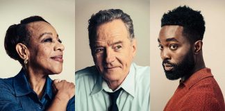 BRYAN CRANSTON, MARIANNE JEAN-BAPTISTE and PAAPA ESSIEDU in ALL MY SONS. ALL MY SONS. Marianne Jean-Baptiste, Bryan Cranston and Paapa Essiedu. Credit Oliver Rosser