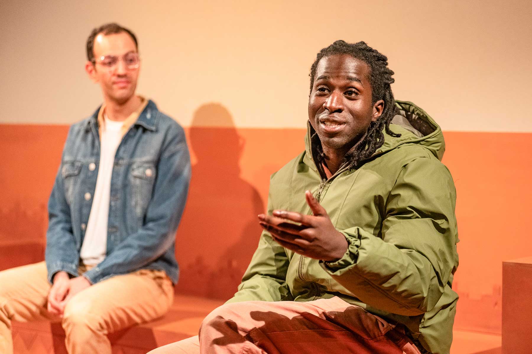 Little Brother – review 1 Youness Bouzinab and Blair Gyabaah in Little Brother Jermyn Street Theatre: photo by Steve Gregson