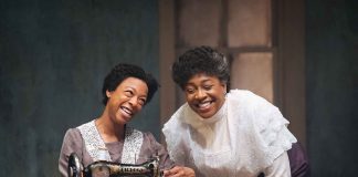 Intimate Apparel by Lynn Nottage – review Samira Wiley and Nicola Hughes in INTIMATE APPAREL - Donmar Warehouse - photo by Helen Murray