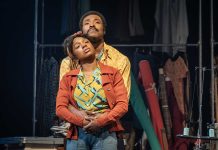 Landmark productions, Alterations and Retrograde to stream exclusively on National Theatre at Home Cherrelle Skeete (Darlene Holt) and Arinzé Kene (Walker Holt) in Alterations at the National Theatre. Photographer Marc Brenner