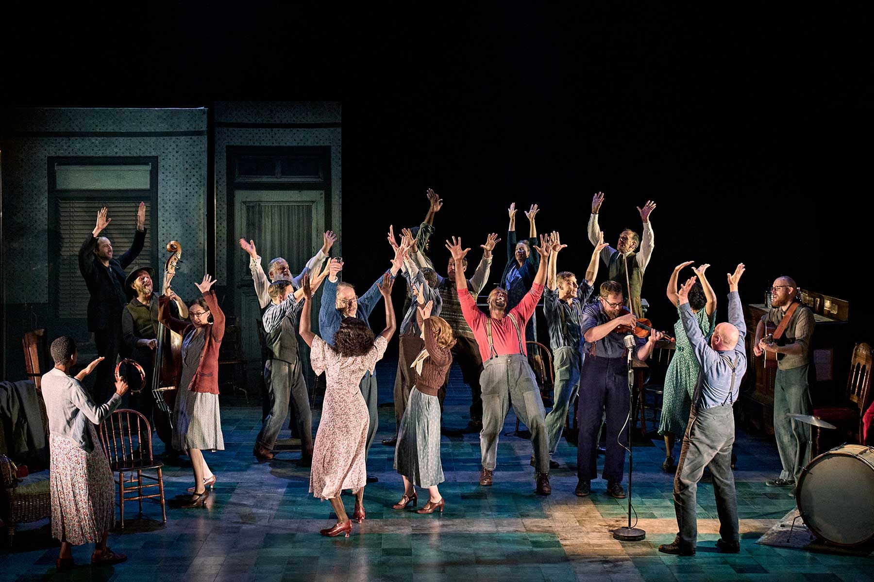 Girl From The North Country – review 1 The Company in Girl from the North Country at The Old Vic (2025). Photo by Manuel Harlan