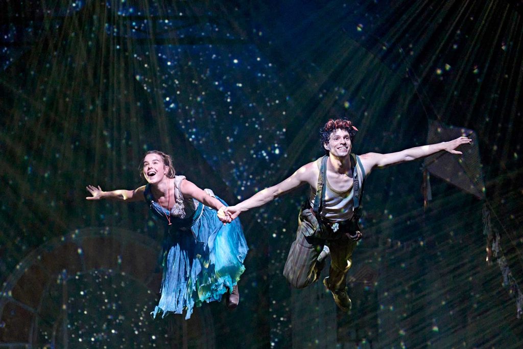 Royal Shakespeare Company: Wendy & Peter Pan – review 1 Hannah Saxby and Daniel Krikler and Wendy Peter Pan - Barbican 2025 - Manuel Harlan