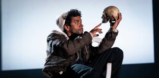 Hamlet – review Hiran Abeysekera (Hamlet) in Hamlet at the National Theatre. (c) Sam Taylor