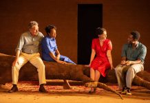 All My Sons – review ALL MY SONS. Bryan Cranston (Joe Keller), Marianne Jean-Baptiste (Kate Keller), Hayley Squires (Ann Deever) and Paapa Essiedu (Chris Keller). Photo Jan Versweyveld