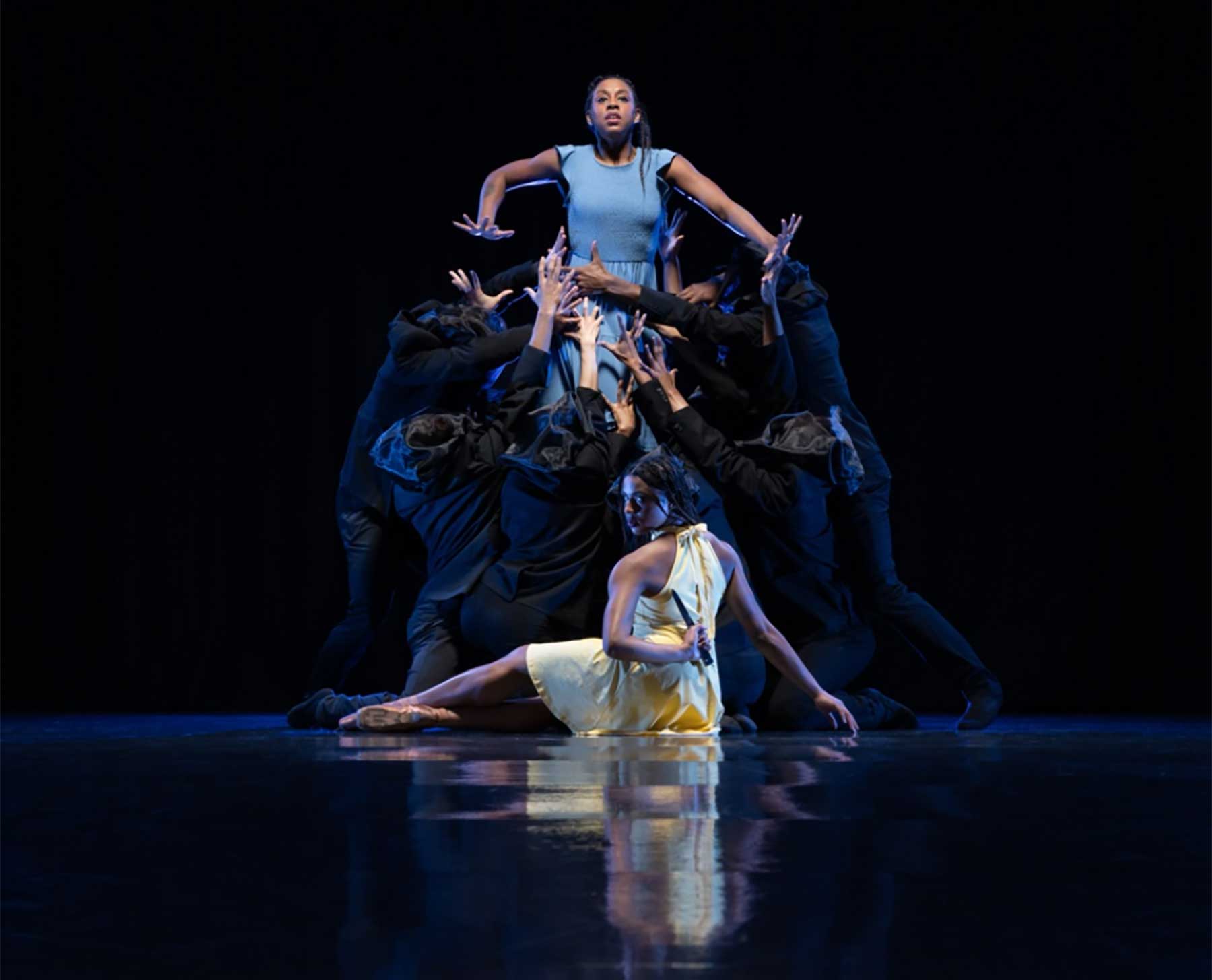Ballet Black Company_ (Centre) Isabela Coracy & Helga Paris-Morales. Photography by ASH