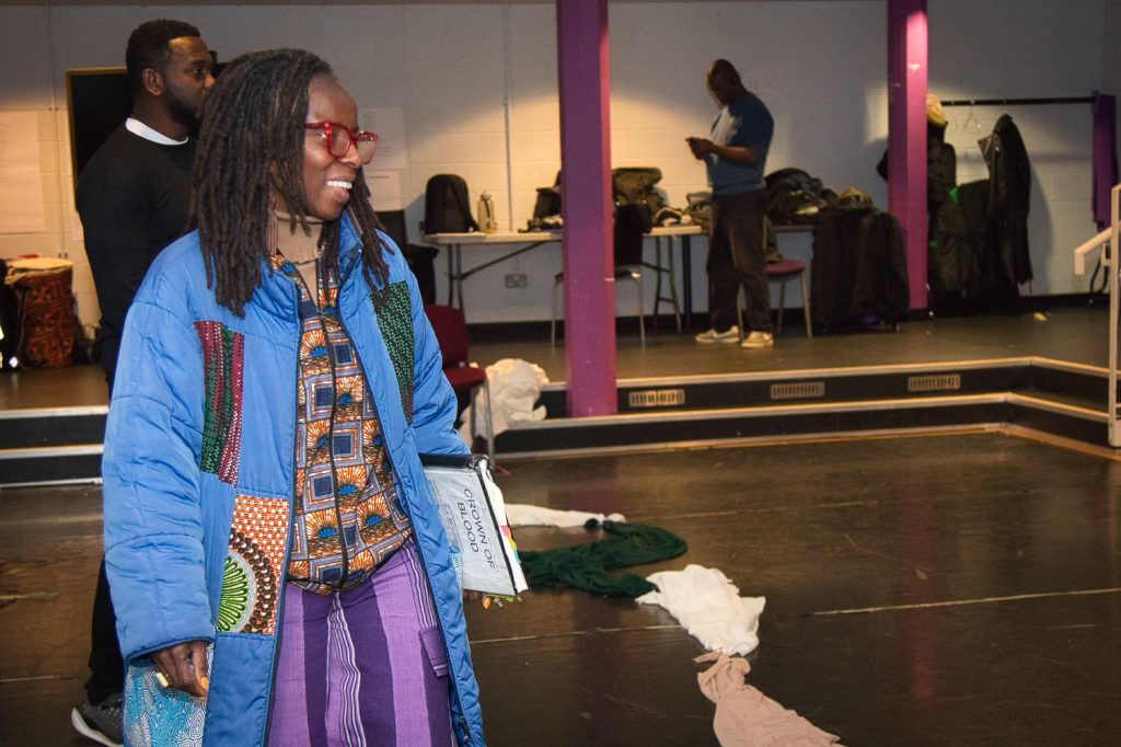Mojisola Kareem (director) in rehearsals for Crown of Blood. Credit Diva Creative