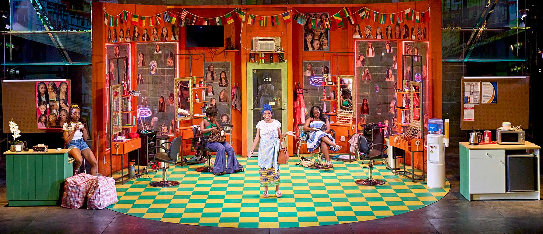 Jaja’s African Hair Braiding by Jocelyn Bioh: – review 1 Jajas Sewa Zamba, babirye bukilwa, Dolapo Oni, and Jadesola Odunjo