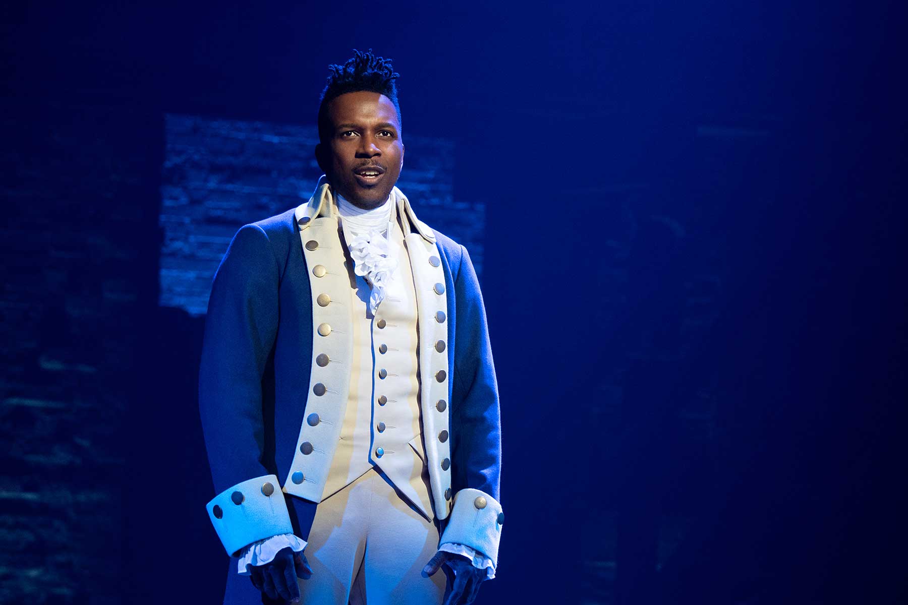Leslie Odom Jr. as Aaron Burr in Hamilton. Photo Matt Murphy