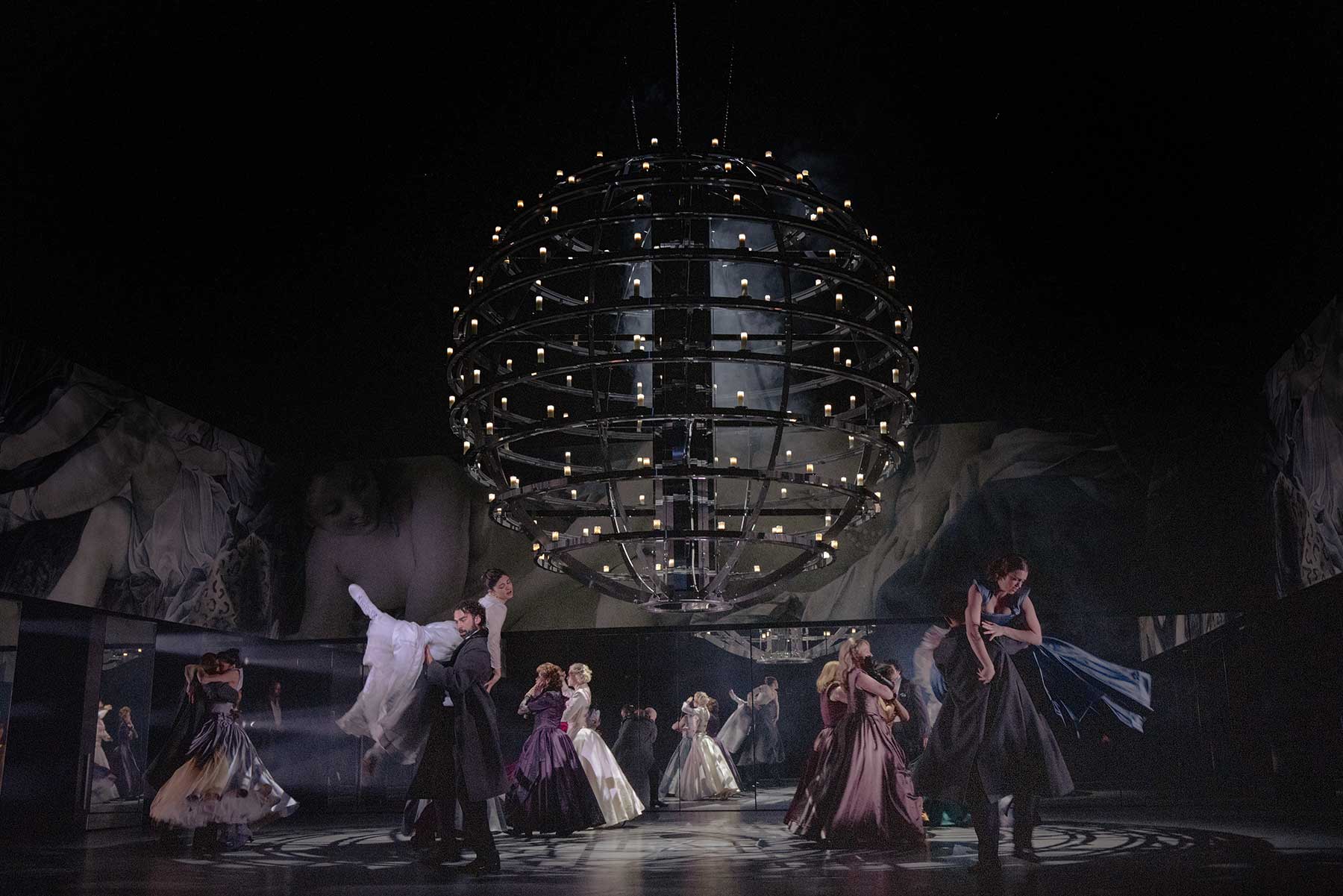 The cast of Les Liaisons Dangereuses at the National Theatre. Photographer Sarah Lee