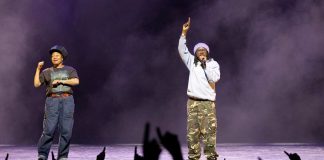 Breakin’ Convention 2026 – review © Belinda Lawley_BSL Interpreter Jacqui Beckford and Breakin' Convention founder Jonzi D