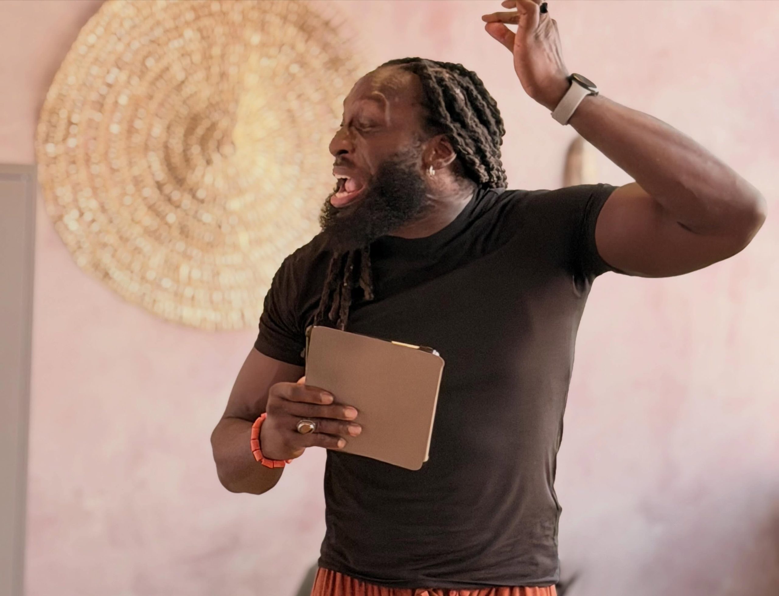 Dr Mojisola Kareem 2 Theo Ogundipe as Kadiye in Utopia Theatre's revival of Wole Soyinka's The Swamp Dwellers