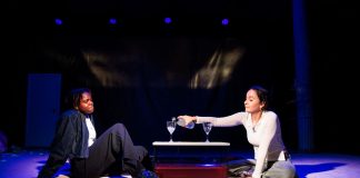 Tender by Eleanor Tindall – review l-r Francesca Amewudah-Rivers (Ash) and Nadi Kemp-Sayfi (Ivy) in 'Tender' at Bush Theatre. Photo by Harry Elletson