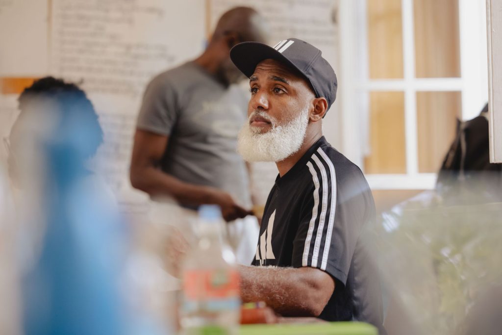 FIRST LOOK AT REHEARSALS FOR THE WORLD PREMIERE OF TARTUFFE (REMIXED) STARRING MARK RYLANCE AT MARYLEBONE THEATRE 10 Darren Raymond (writer and director)