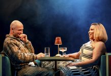 Table 17 – review Jamael Westman (Dallas) & Marisha Wallace (Jada) in Table 17 at Kiln Theatre. © Steve Gregson