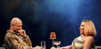 Table 17 – review Jamael Westman (Dallas) & Marisha Wallace (Jada) in Table 17 at Kiln Theatre. © Steve Gregson