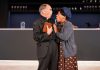 Tartuffe (Remixed) – review Mark Rylance (Pastor Blake) and Suzette Llewellyn (Grandma) (c) Mark