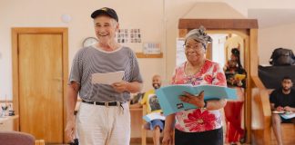 FIRST LOOK AT REHEARSALS FOR THE WORLD PREMIERE OF TARTUFFE (REMIXED) STARRING MARK RYLANCE AT MARYLEBONE THEATRE Mark Rylance plays Pastor Terrance Blake, Blanche Williams plays Grandma
