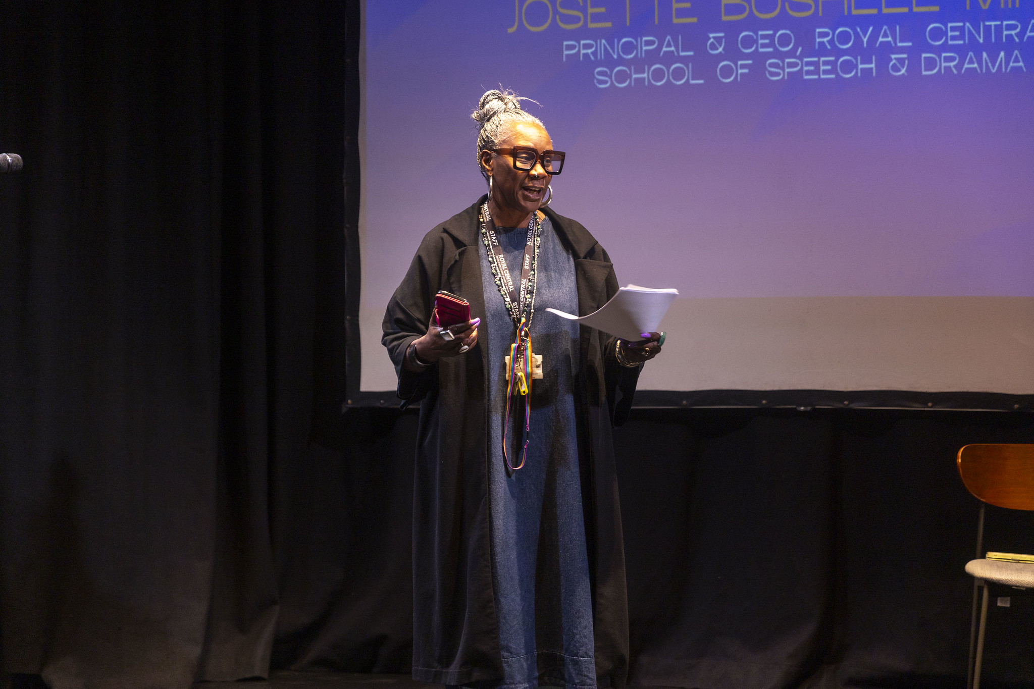 Josette Bushell-Mingo Speaking at BYMT & ACE's Represent Event January 2026 - Photo by Jay Stewart